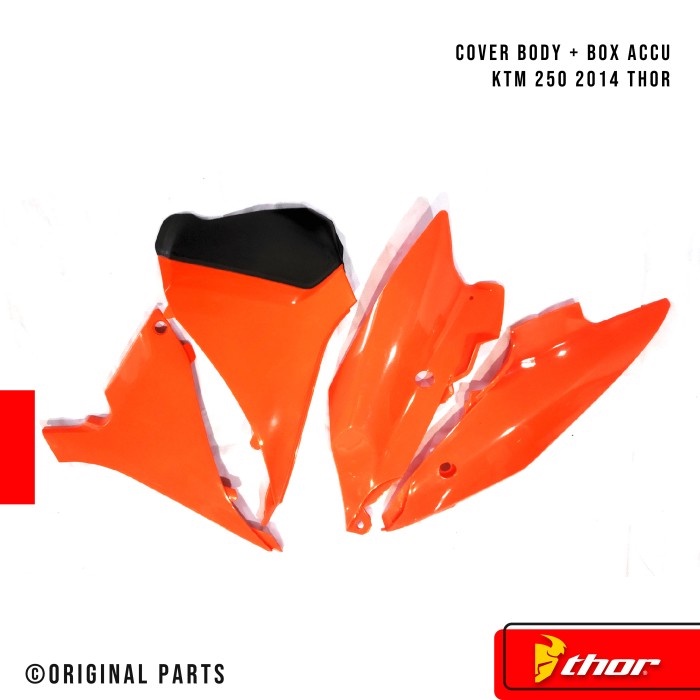 Cover Body ktm 250 Box Accu Ktm 250 2014 Thor - Hitam biru hijau orange merah putih