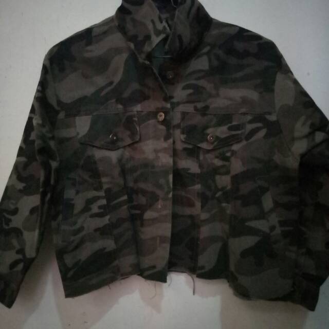 PRELOVED - Jaket denim army