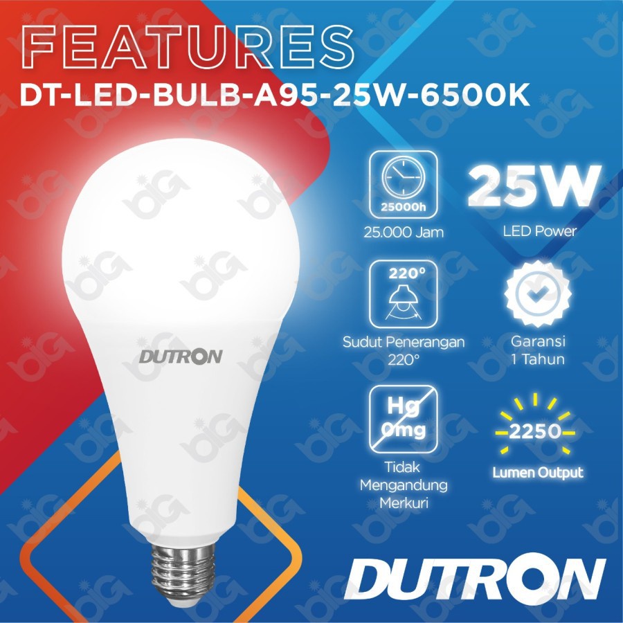 Bohlam Lampu Dutron LED 25 Watt DUTRON bulb 25W E27
