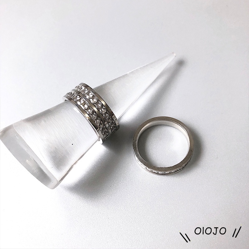 Cincin Titanium Wanita Anti Karat Fashion Korea Aksesoris Mode - ol