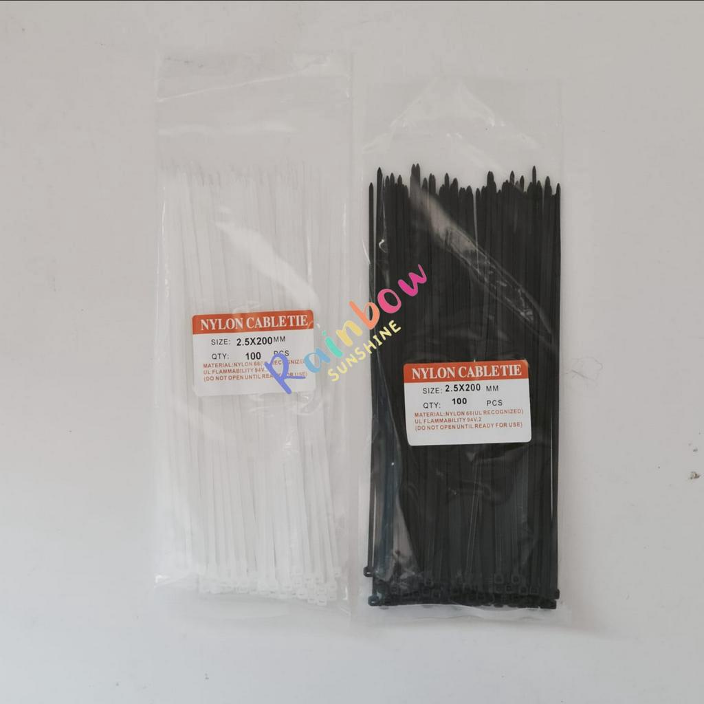 Kabel Ties 2,5x200mm Cable Tie/Kabel Tie/Cable Ties Pengikat Kabel