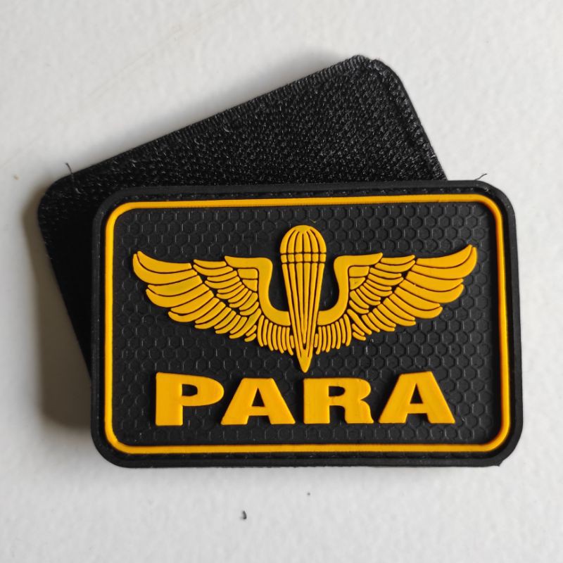 PATCH RUBBER LOGO WING'S PARA/TEMPELAN EMBLEM KARET VELCRO TNI