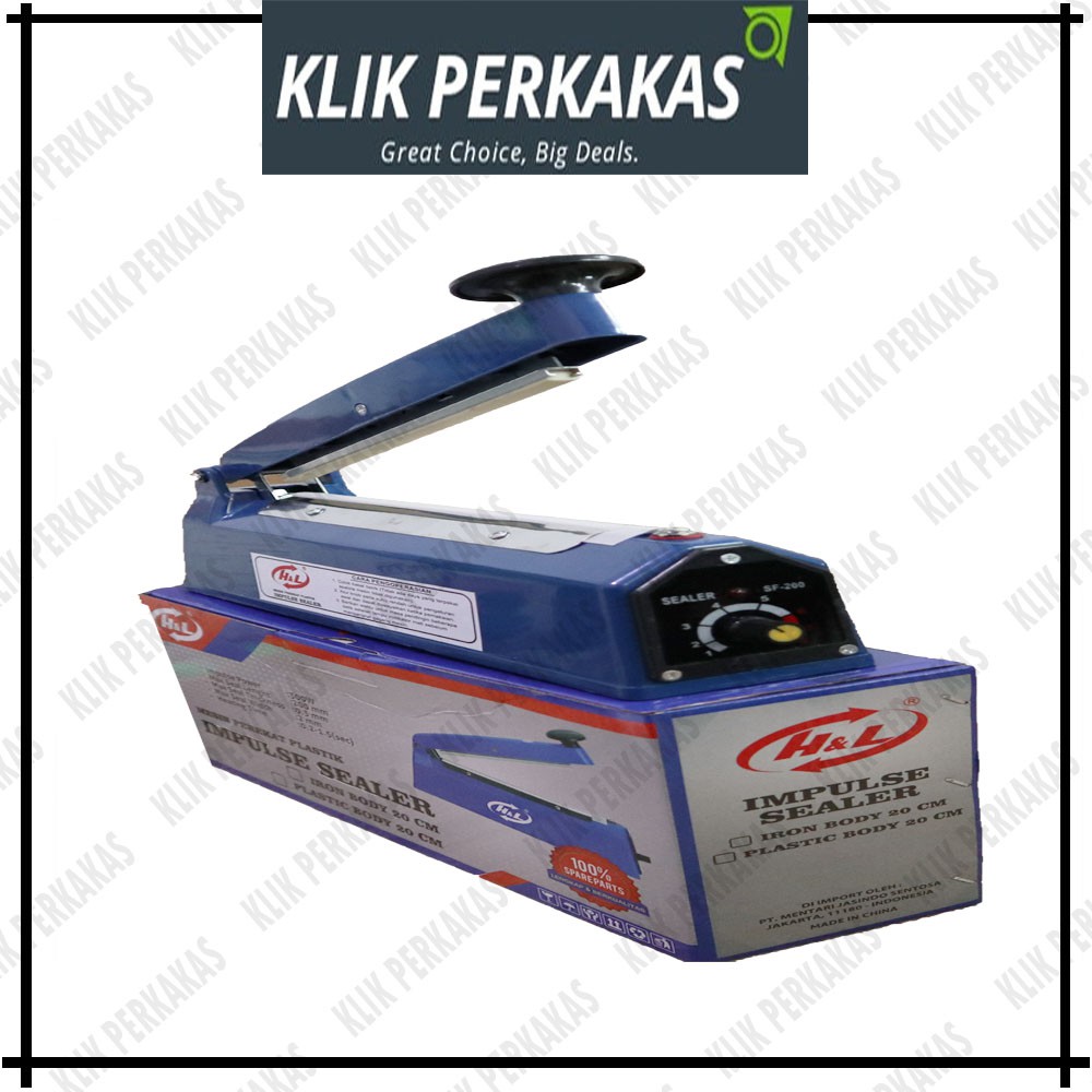 Mesin Pres Plastik  Impluse Sealer Body Plastik HL HnL 20CM