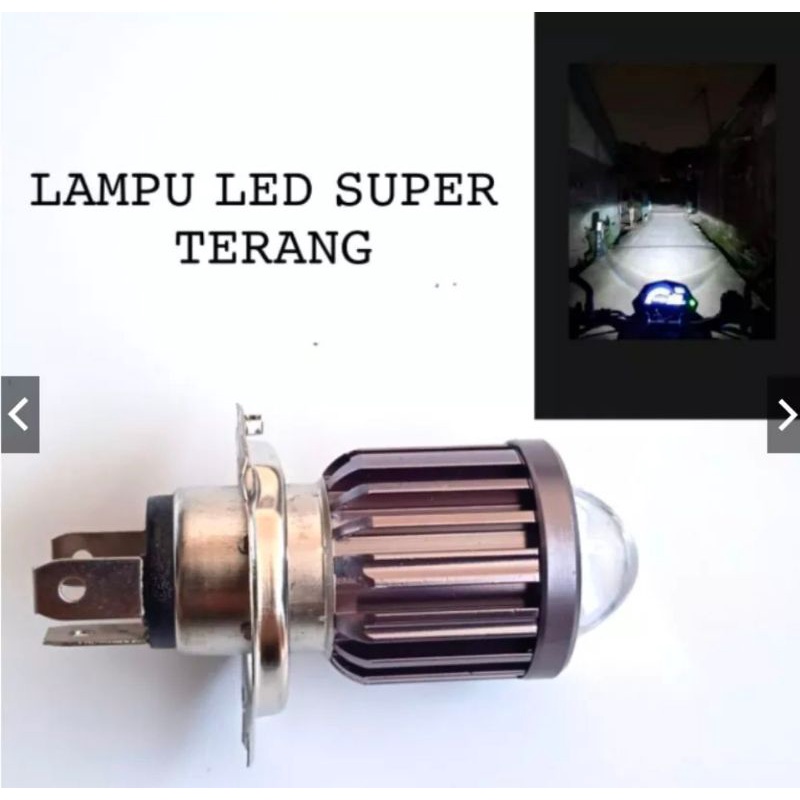 PROMO Bohlam/Lampu Depan Led Putih - Kuning Putih-Putih Untuk Vixion,ninja RR,mega pro,byson,tiger ,CB150R Old H4