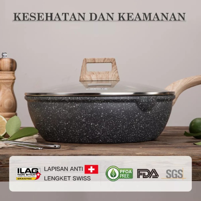 PROMO CAROTE DEEP FRY PAN WITH LID 28 CM