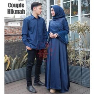 Baju  Couple  Pasangan Keluarga Muslim Seragam Batik Istri    Baju  Couple  Pasangan Keluarga Muslim Seragam Batik Istri