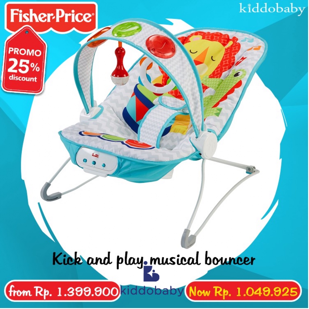 Fisher Price Kick 'n Play Musical Bouncer | Kursi Duduk Ayunan Bayi