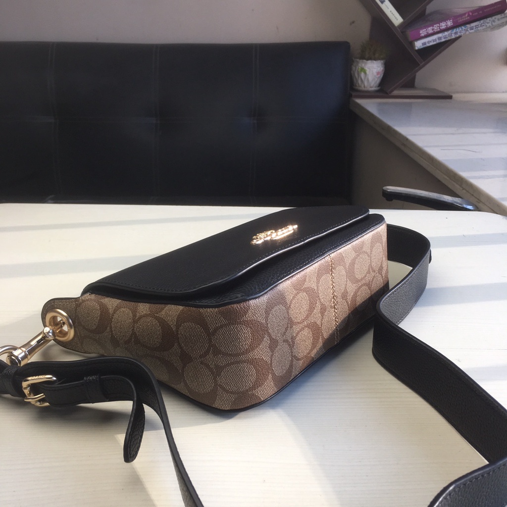 TAS SELEMPANG WANITA ch JESS MESSENGER BAG SIGNATURE SMALL BLACK 80614