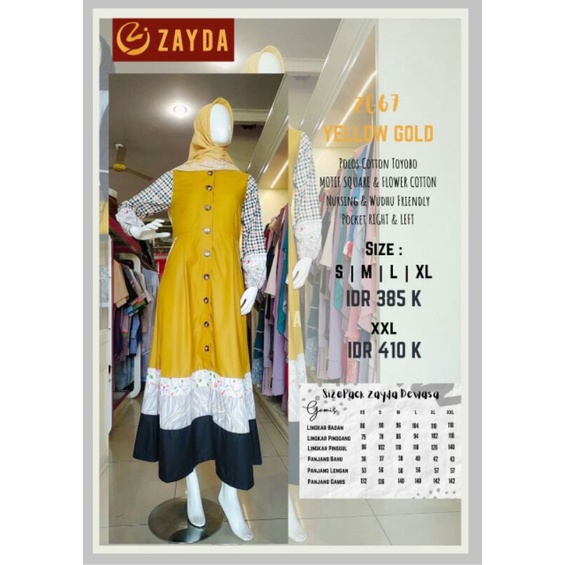 PROMO ZAYDA GAMIS ZG67 TERBARU DRESS GAMIS ZAYDA PEREMPUAN GAMIS MUSLIMAH WANITA