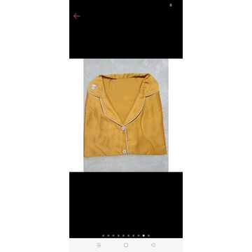 Lover Fashion PP Piyama Satin Polos-Kuning