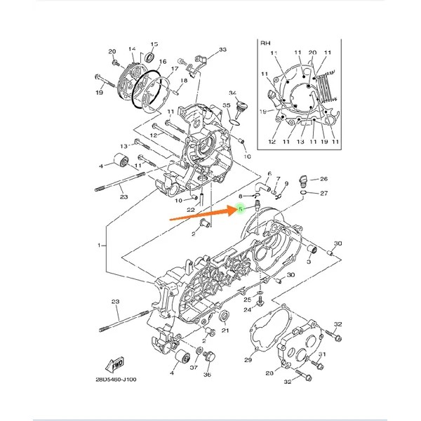 BREATHER NEPL PLASTIK SAMBUNGAN SELANG GEARBOX CVT MIO LAMA SPORTY SMILE SOUL FINO ORI 5TL-E5371-00