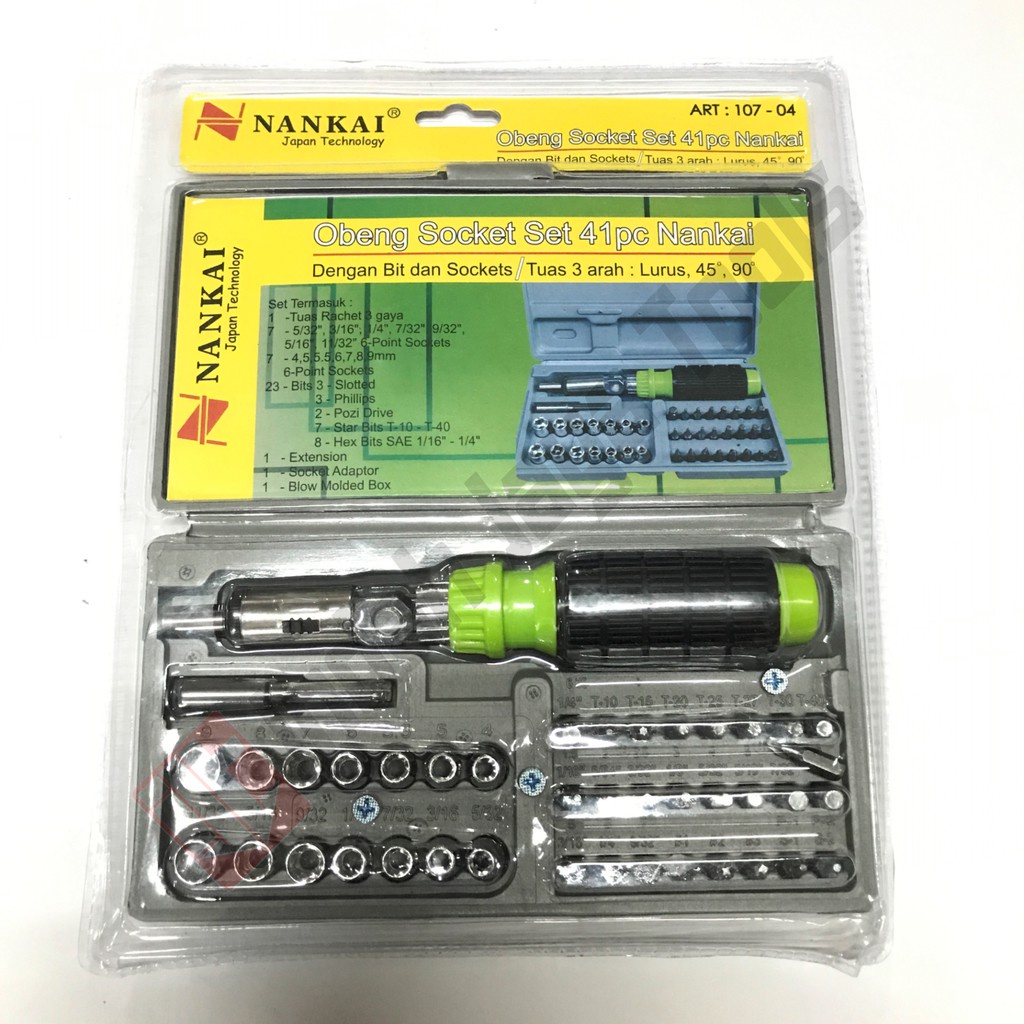 NANKAI KUNCI SOK SET 41 PCS MATA SOCK SOKET SHOCK SOCKET MATA OBENG