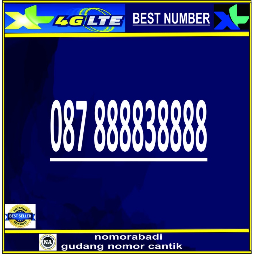 NOMOR CANTIK XL 4G 8888 H20000