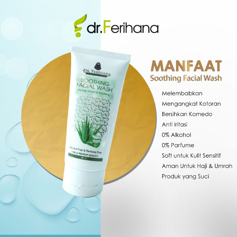 SOOTHING FACIAL WASH FOR HAJJ, UMRAH &amp; TRAVELING DR. FERIHANA SKINCARE