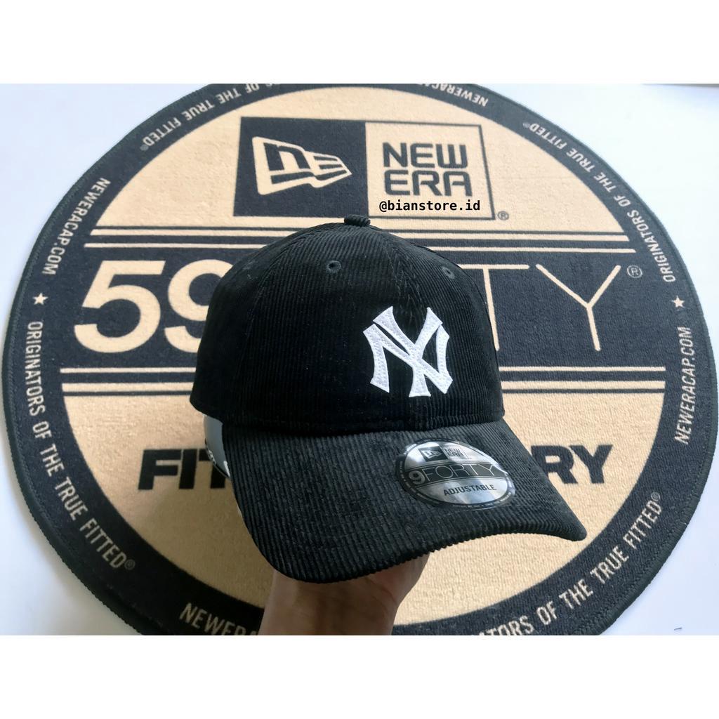 Topi New Era 9Forty UNST New York Yankees Light Corduroy Black Cap 100% Original Resmi