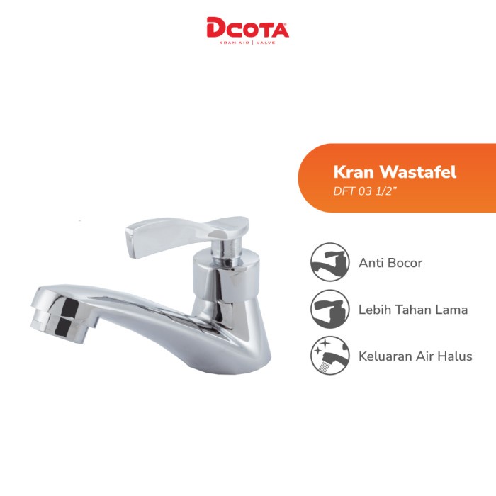 Dcota Kran Wastafel Cuci Tangan DFT 03 1/2&quot; - 3 Pcs