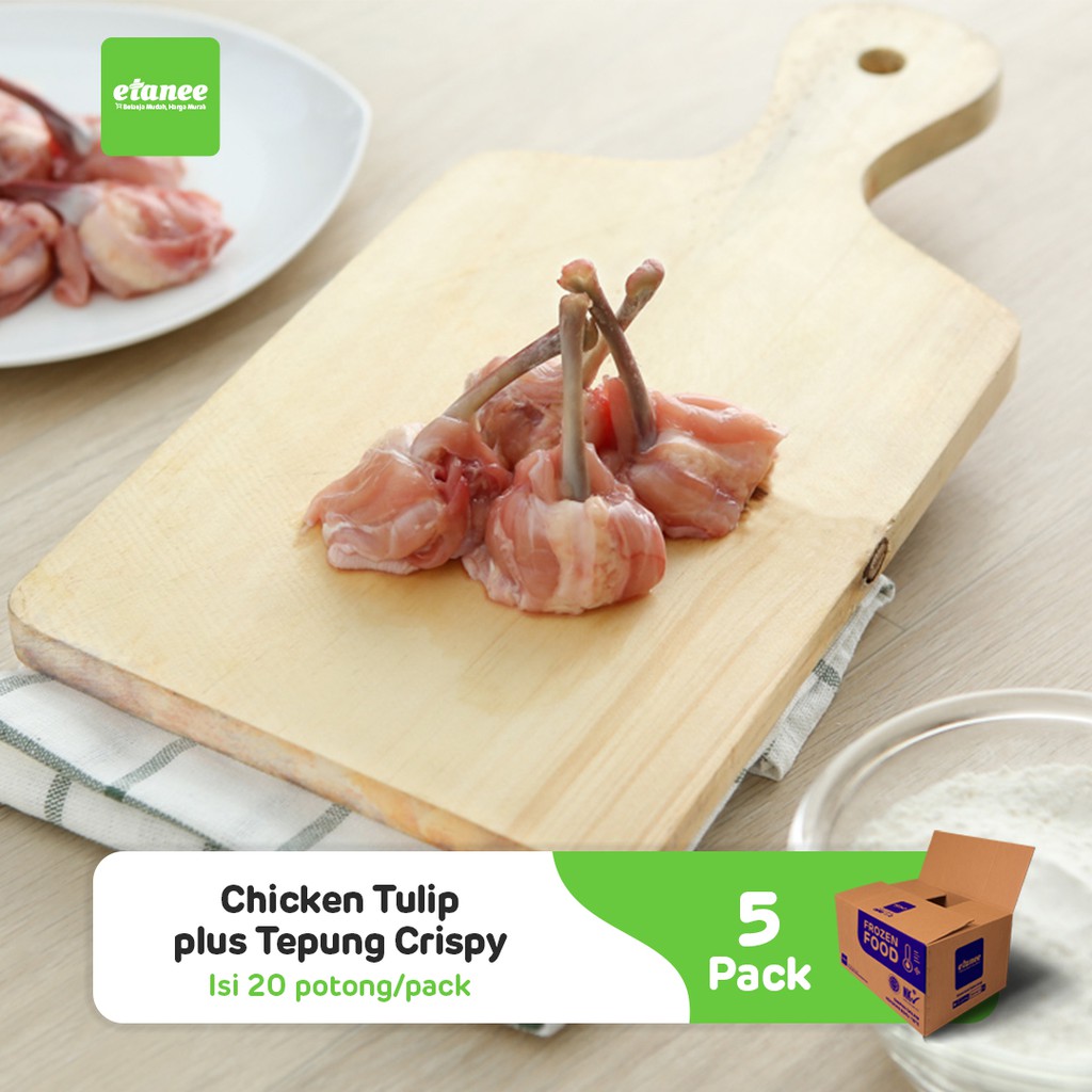 

Chicken Tulip plus Tepung Crispy 1 Carton - 5 Pack x 20 Pcs