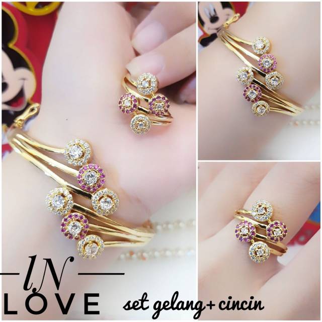 Xuping set perhiasan lapis emas 24k 2101g