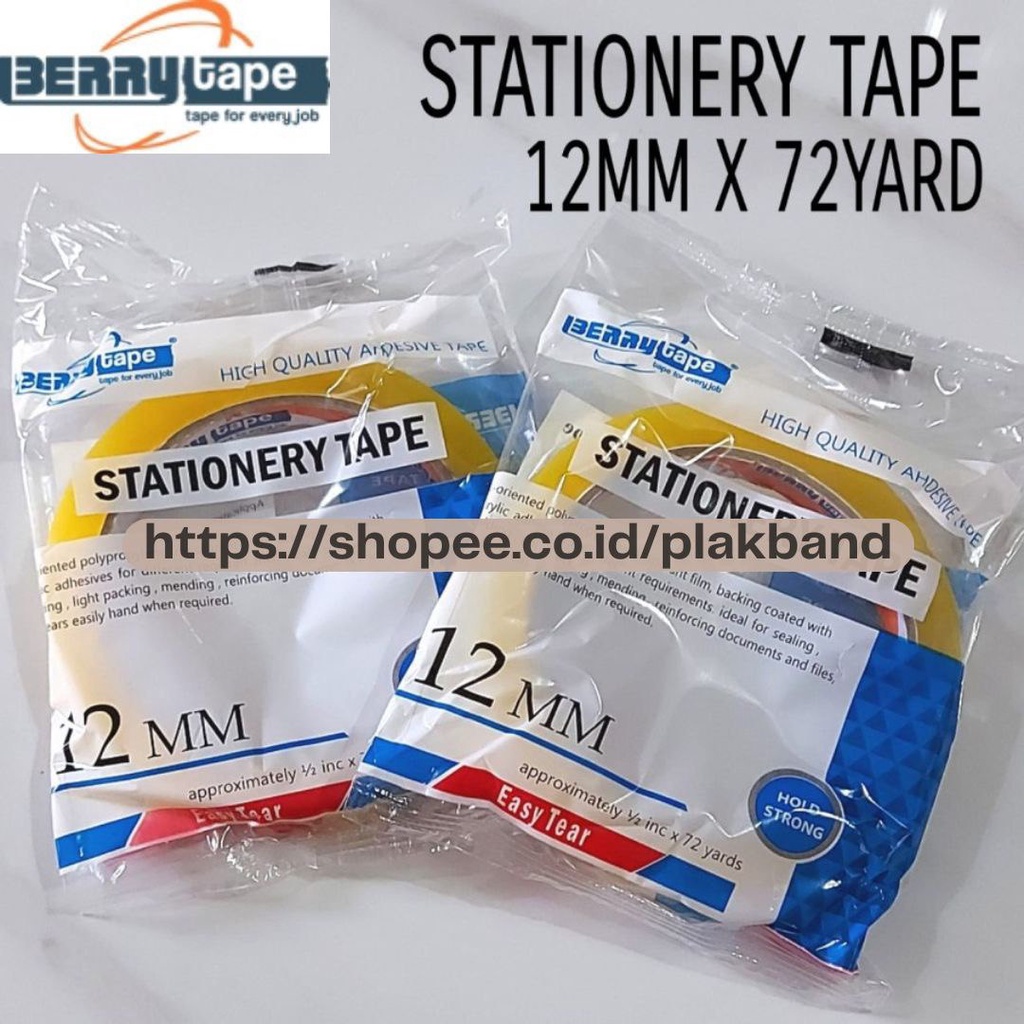 

Stationary Tape Berry 12mm x 72yard yellow - Berry Tape
