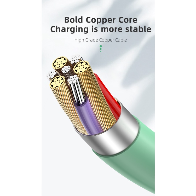 BESTE LIQUID KABEL DATA SILICONE CABLE MICRO USB FAST CHARGING 3A 100CM