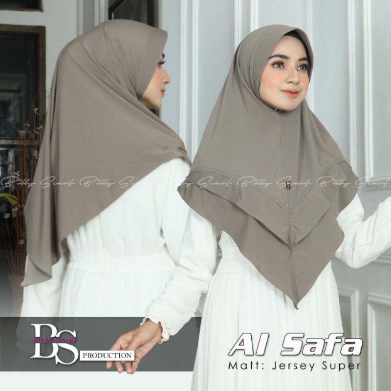 Jilbab Khimar Instan Simple Alsafa Ori Billy Scraf