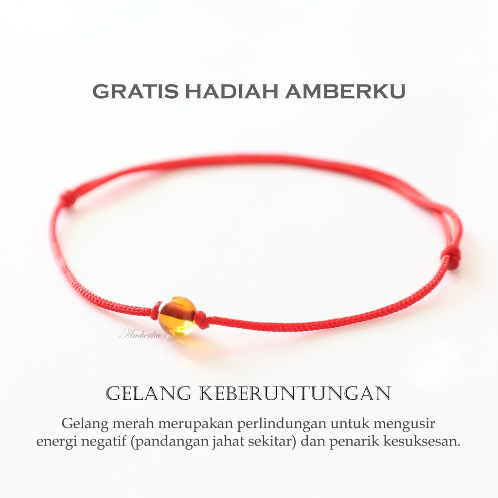 AMBERKU Kalung Gelang Amber Dewasa Green KD15F