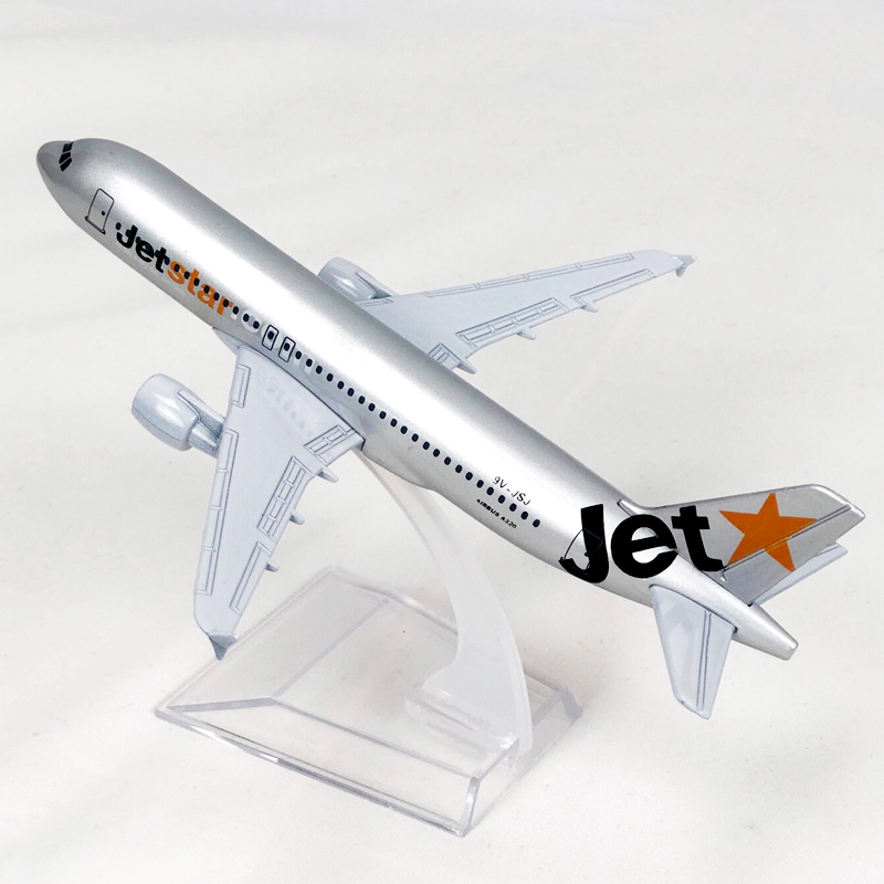 Jetstar Model Pesawat Airbus 320 A320 Bahan Alloy Metal Ukuran 16CM