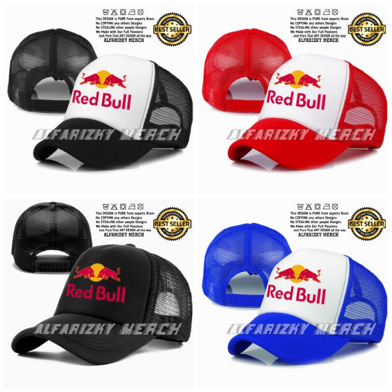 TOPI REDBULL TRUCKER JARING - TOPI REDBULL