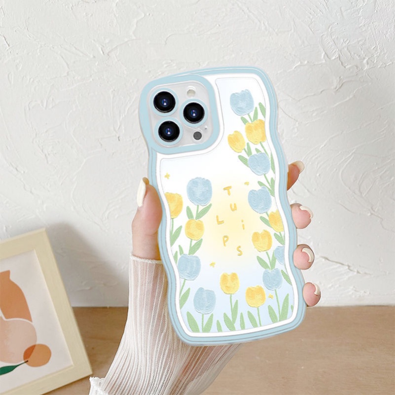 Soft Case Silikon Motif Lukisan Bunga Untuk iPhone 14 13 12 11 Pro Max X Xr Xs Max 8 7 6 6s Plus