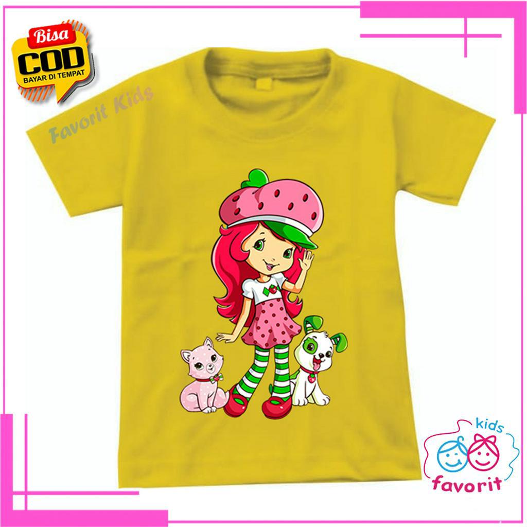 KAOS ANAK PEREMPUAN LENGAN PENDEK BAJU ANAK CEWEK MOTIF KARTUN