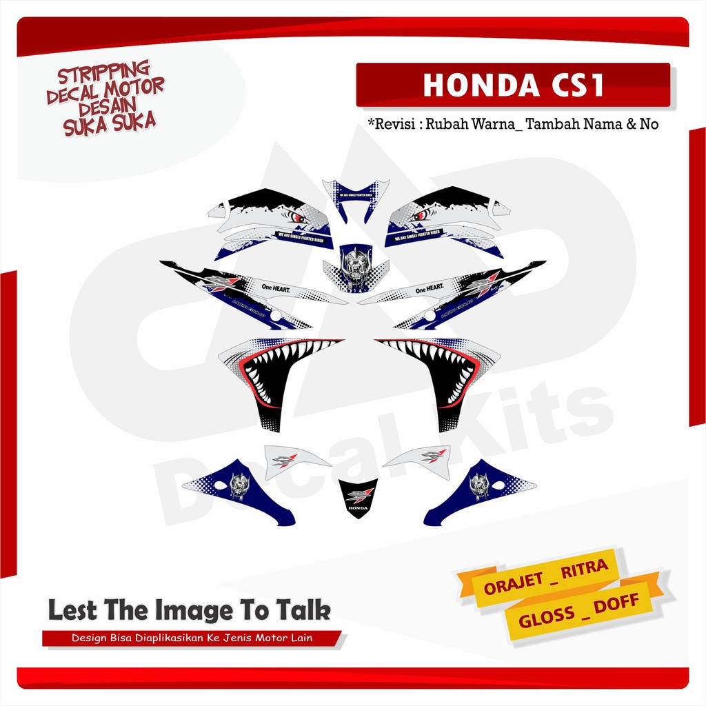 Sticker decal Honda CS1 stiker striping CS1 Decal Stiker Cs1