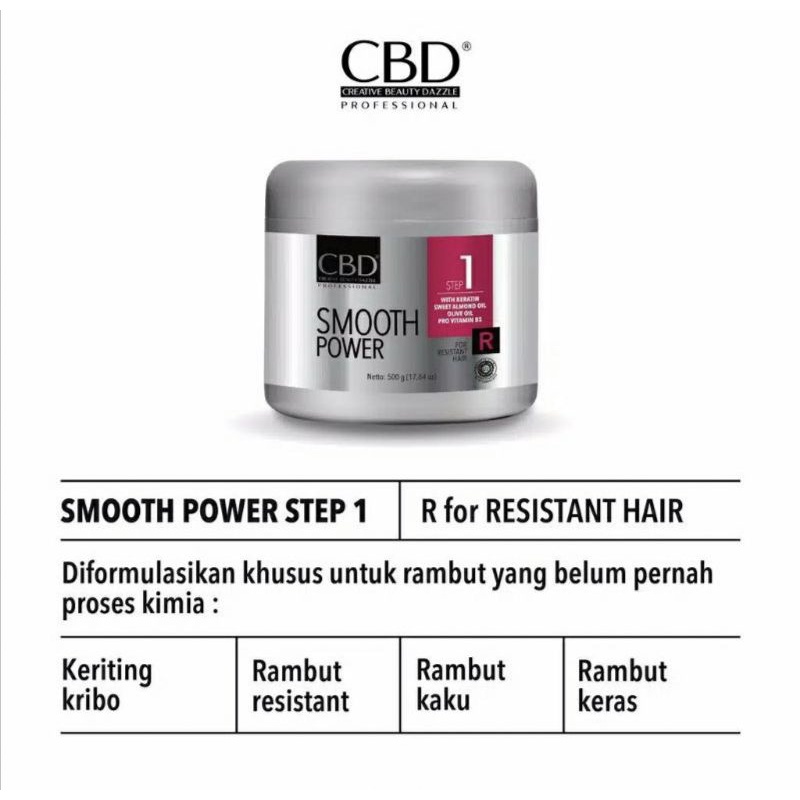 CBD STEP 1 500 GR Smooth Power Pelurus Rambut Smoothing Rebonding