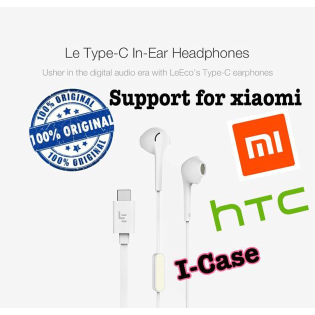 Earphone Type-c Support for xiaomi Original - headphones type-c