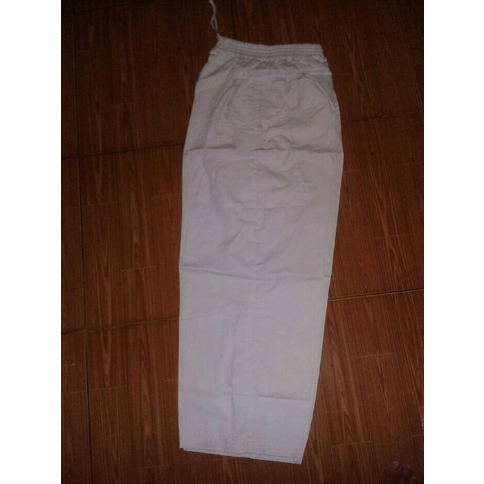 celana haji putih/celana training putih/perlengkapan haji dan umroh - L(W7H5) Celana Training SPORT 