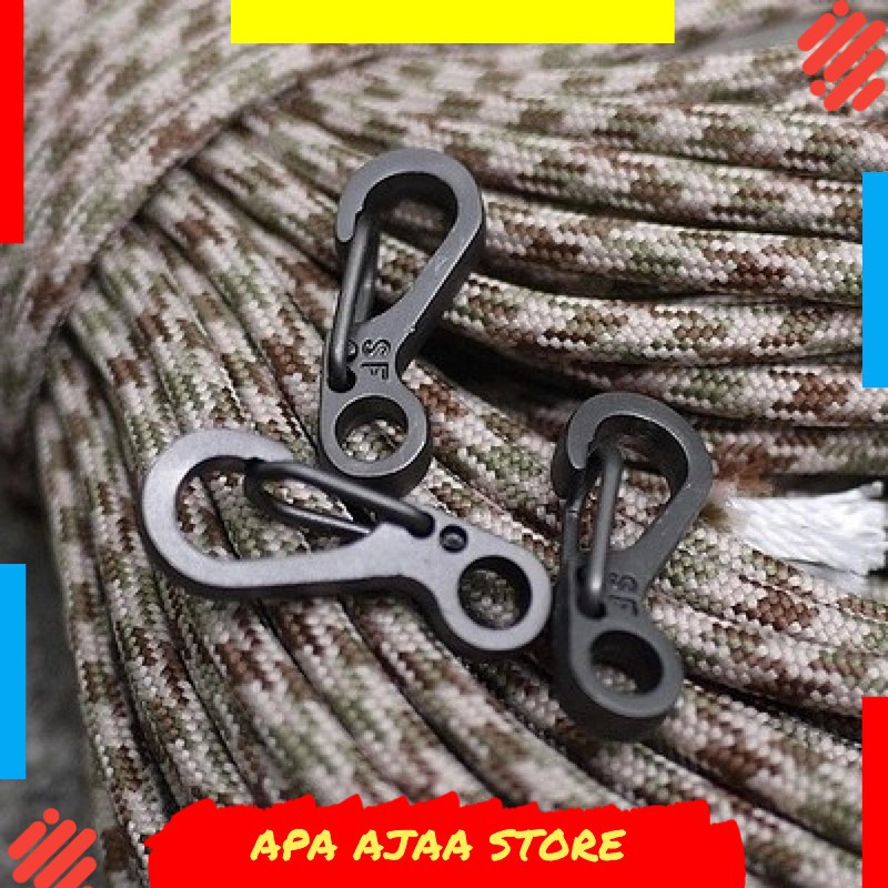 Best Seller ! Mini Spring Keychain Hanging Buckle Quickly Key Ring Carabiner / Alat Bantu Tali