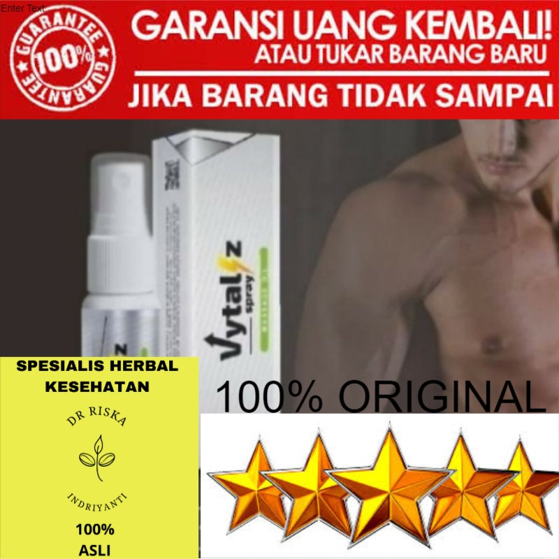 100% ASLI Vytaliz Spray Asli Original Obat Kuat Sex Pria Tahan Lama Herbal Oles Ejakulasi