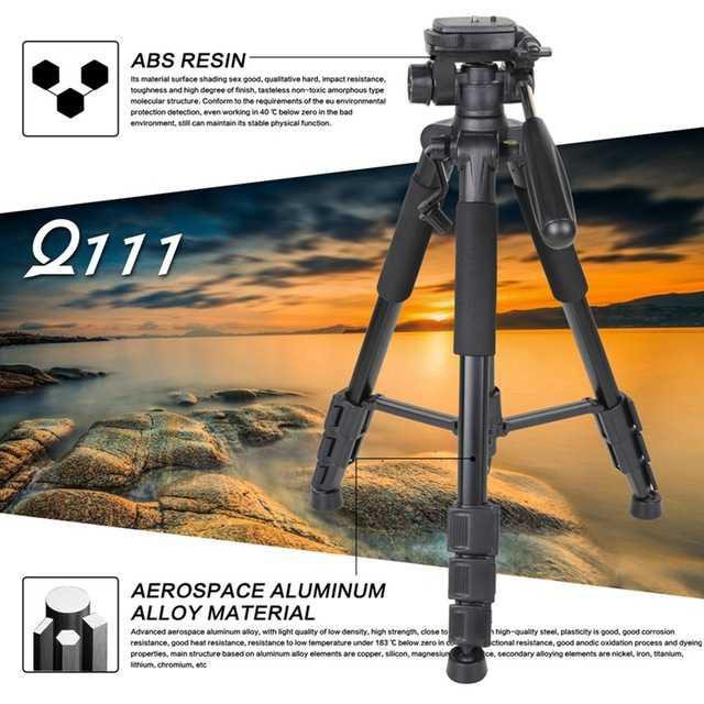 Zomei Professional DSLR Tripod &amp; Pan Head - Q111 [Hitam]