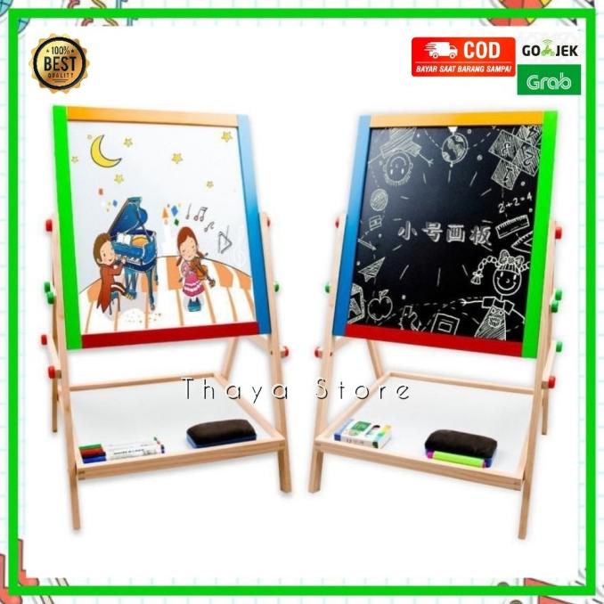 

Papan tulis anak multifungsi - multifunction wooden board - Type B