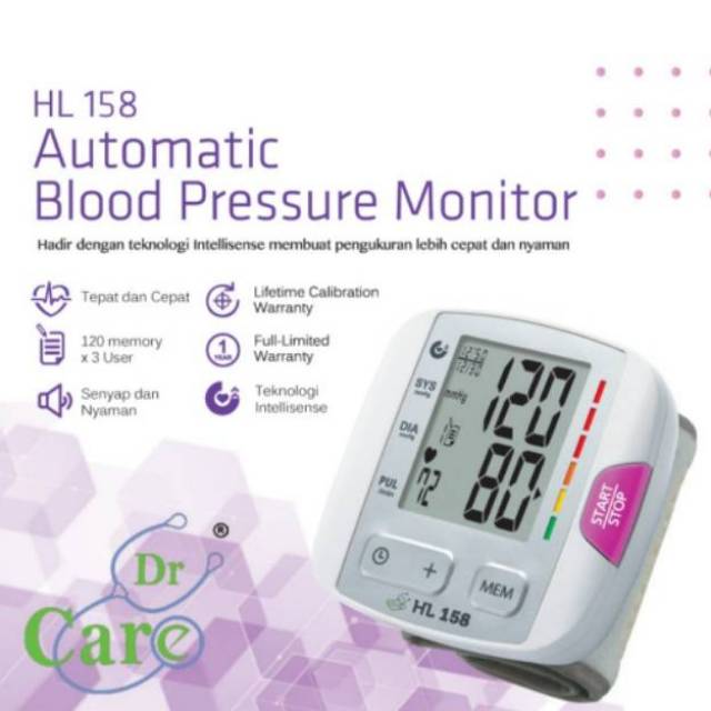 Tensimeter Digital Pergelangan Tangan DR CARE HL 158