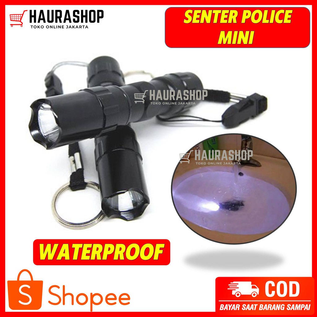 Senter Police Senter LED Flashlight Waterproof  Output 3W