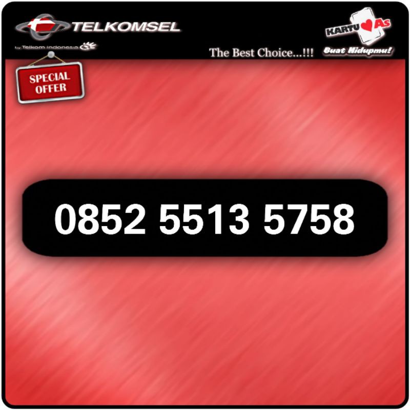 nomor cantik telkomsel as murah best nomer perdana kartu as hoki 5758