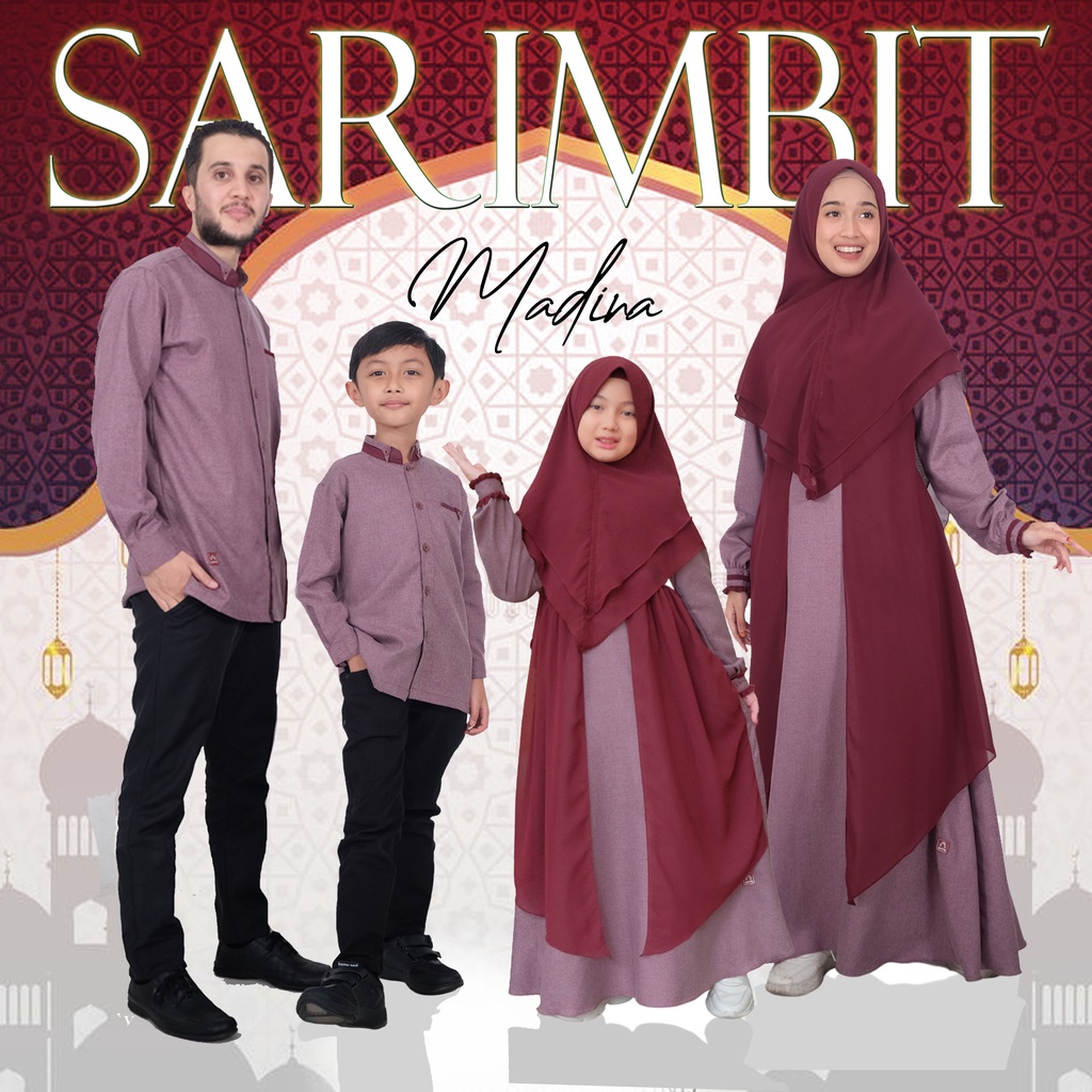 Arra Madina Series Family Set Seragam Sarimbit Serimbit Sarambit Busana Muslim Lebaran Couple Pasang