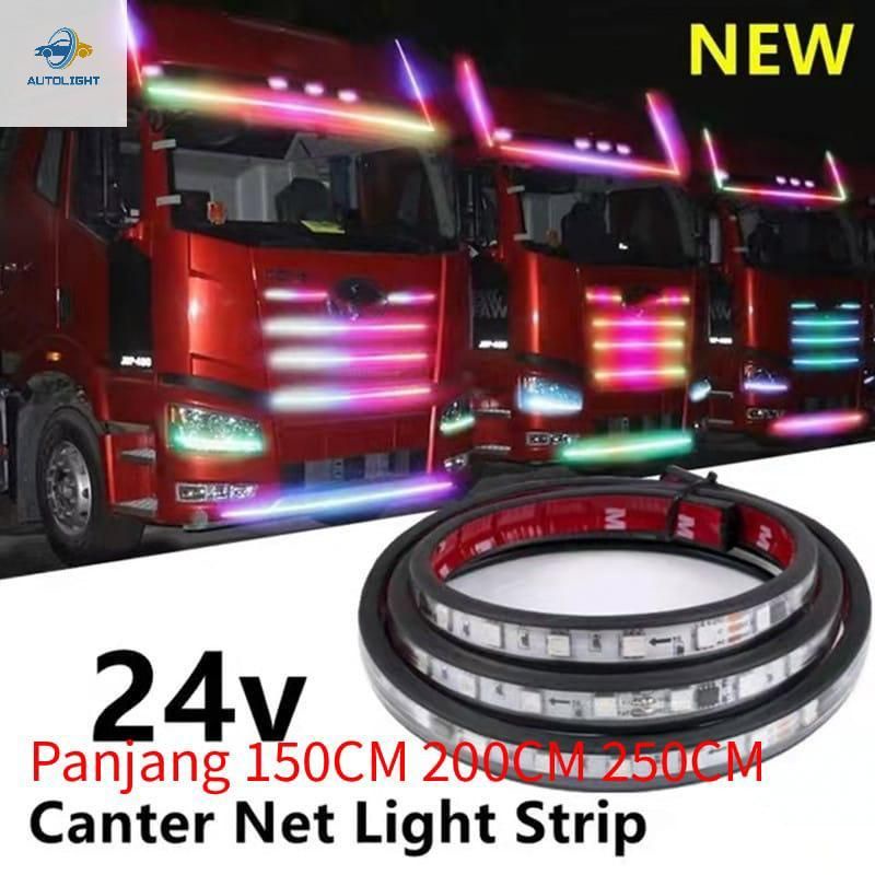 Lampu LED Strip Variasi Kaca Running  Net Light Strip 24 VOLT Untuk Truck BUS 1.5M 2M 2.5Meter