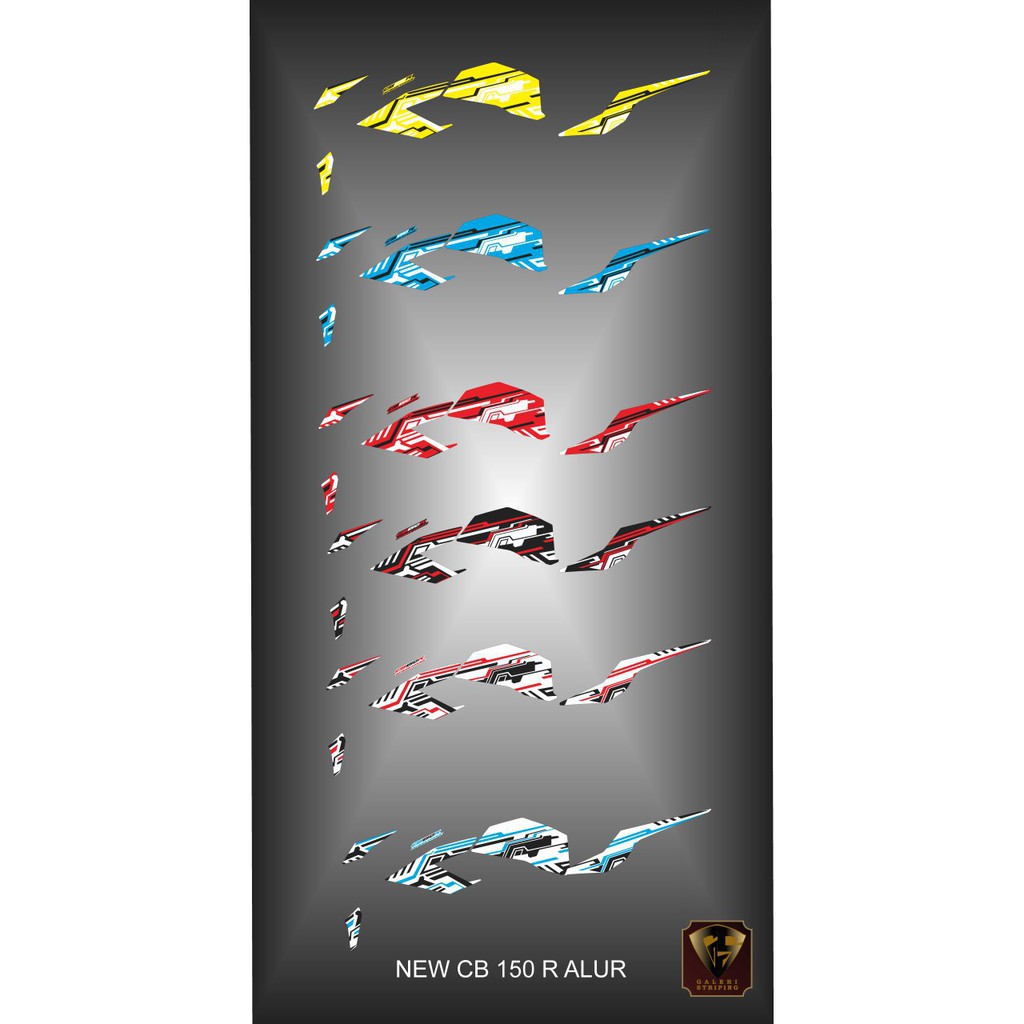 Striping cb 150 r 2016-2019 - Stiker Decal new cb150R alur