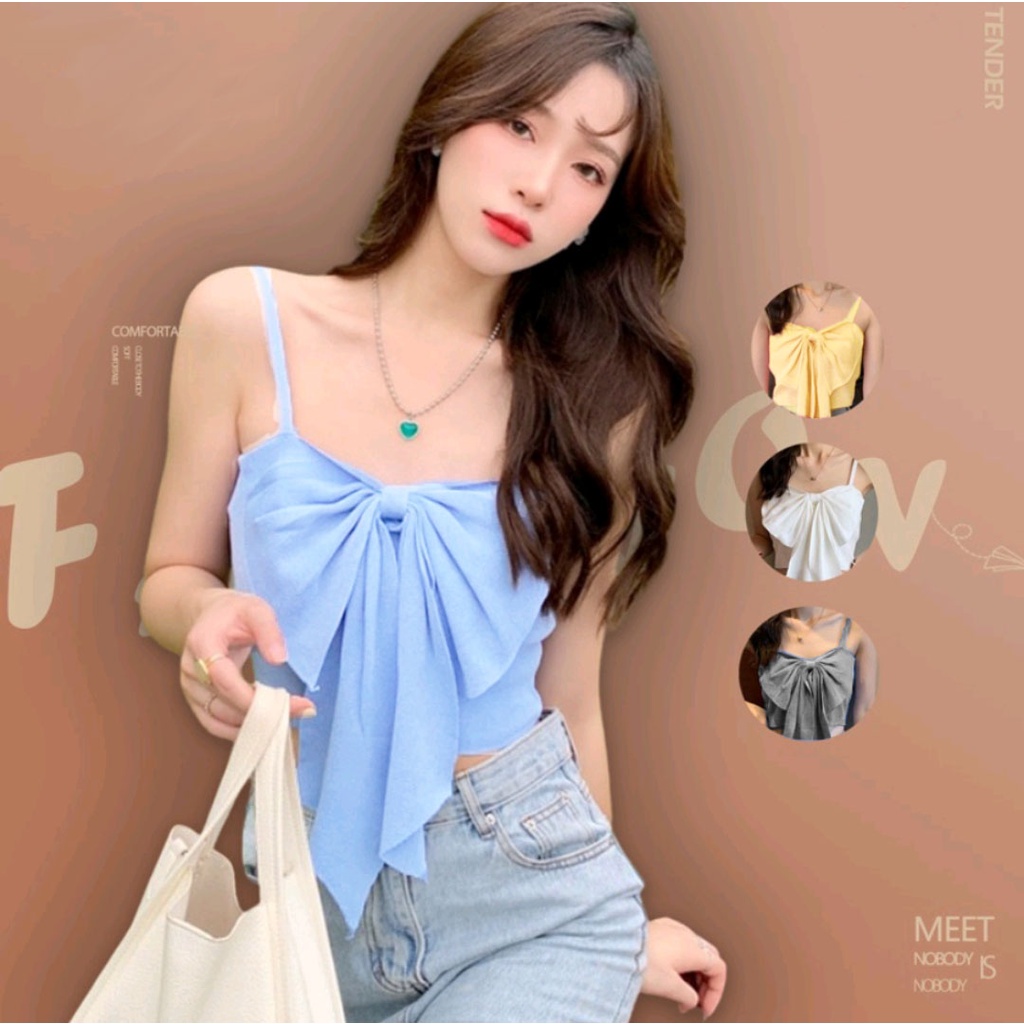 Kemben tanktop wanita cute korea pita satin 892