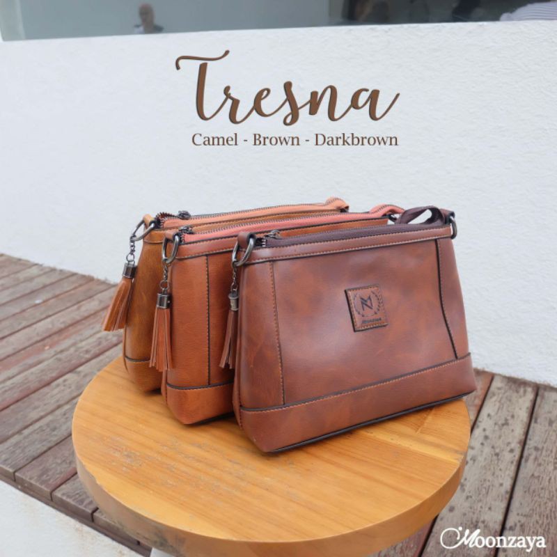 READY (BISA COD) TRESNA BAG BY MONZAYA ORIGINAL | TAS KULIT TAHAN AIR