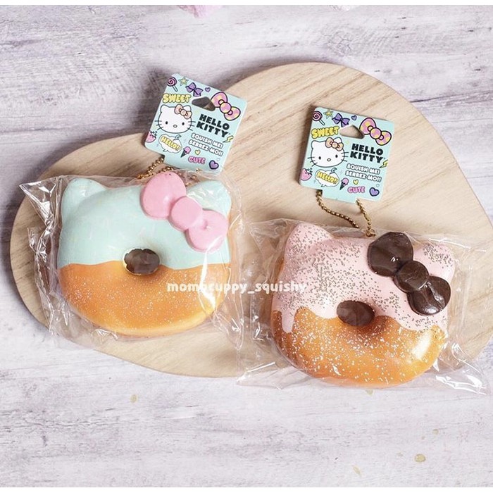 SQUISHY LICENSED hello kitty donut original US by sanrio ( soft slow) Diskon