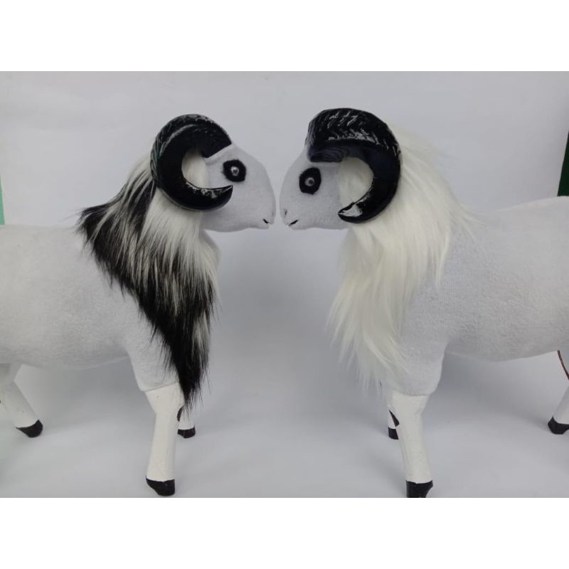 UNIK MINIATUR DOMBA GARUT / BONEKA KAMBING LUCU / MAINAN BONEKA KAMBING JANTAN