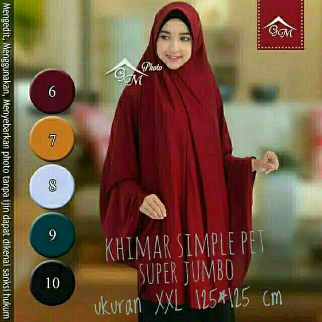 JILBAB/HIJAB SYARII KHIMAR SUPER JUMBO XXXL  JILBAB INSTAN JUMBO / KHIMAR PET JUMBO