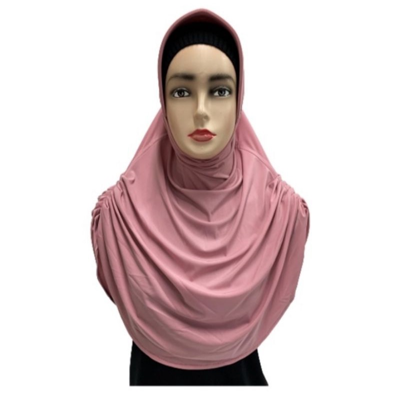 bergo kerut kanan kiri